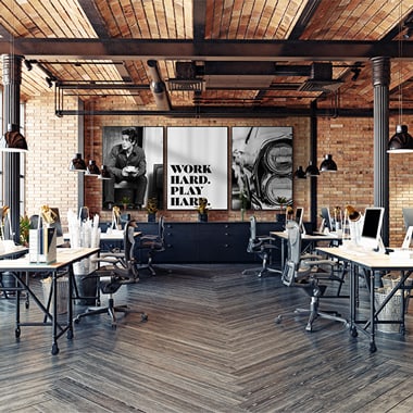 Photo sur toile : effet au bureau
