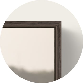 Plexiglas photo avec caisse américaine en bois Chocolate oak